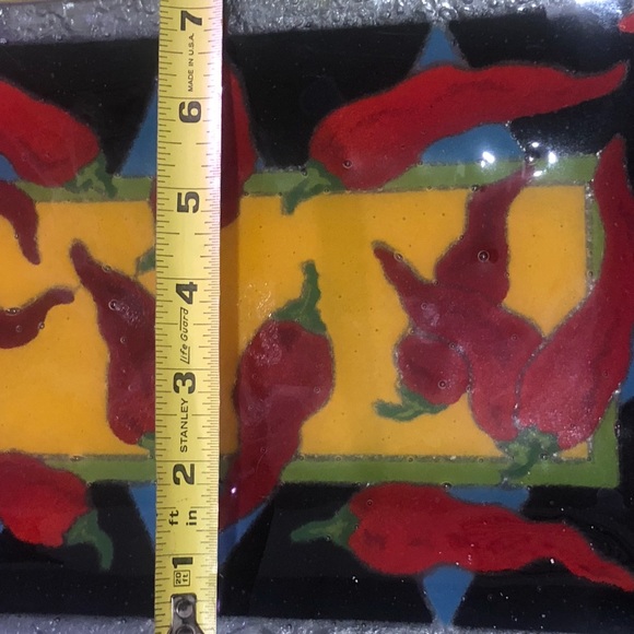 Hand Blown Glass Bowl and Platter - Picture 4 of 5